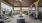 a living room with a large glass door